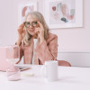 Elderly person working on taxes