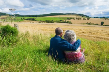 Man Woman Retirement Farm